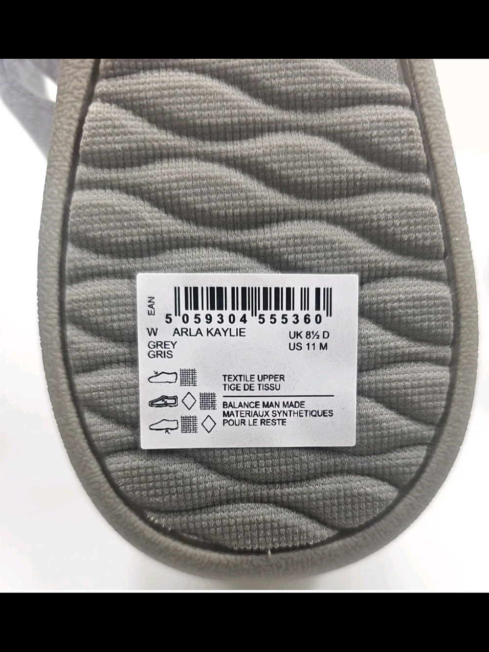 CLARKS CLOUDSTEPPERS Arla Kaylie Wedge Flip Flop Sandal Size 11 Gray Knot Thong - Picture 5 of 5